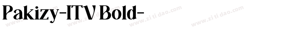 Pakizy-ITV Bold字体转换